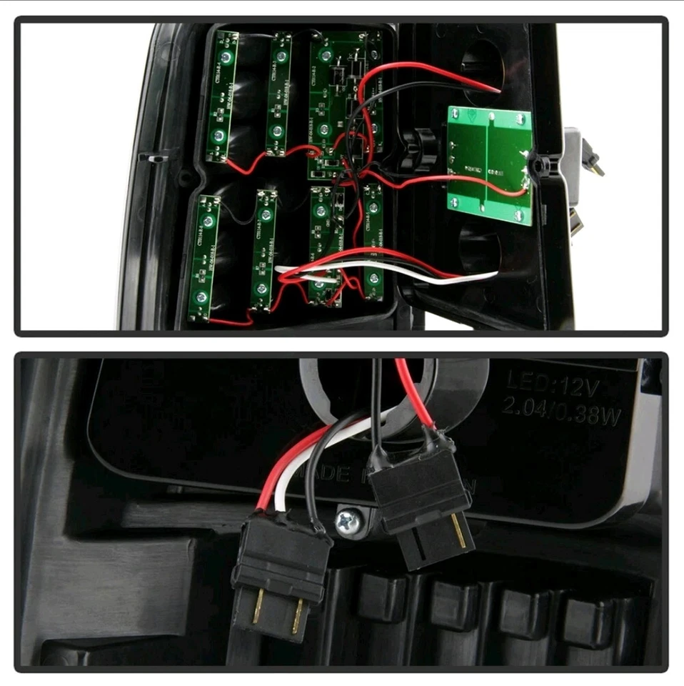 Luces traseras LED negras para Chevy Suburban Tahoe GMC Yukon XL 2000-2006 lámparas de freno Foto 2 de 4