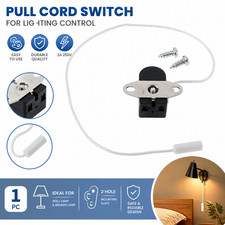 MINIATURE MINI PULL CORD SWITCH SIDE PULL ACTION WALL LIGHT 2 AMP 2A 240 VOLTS