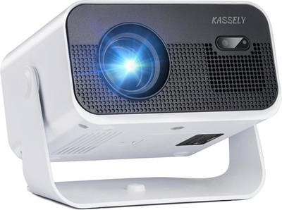 KASSELY Tragbarer Mini Projektor, 720P Native HD mit WiFi 6 & Bluetooth 5.2 | 4K