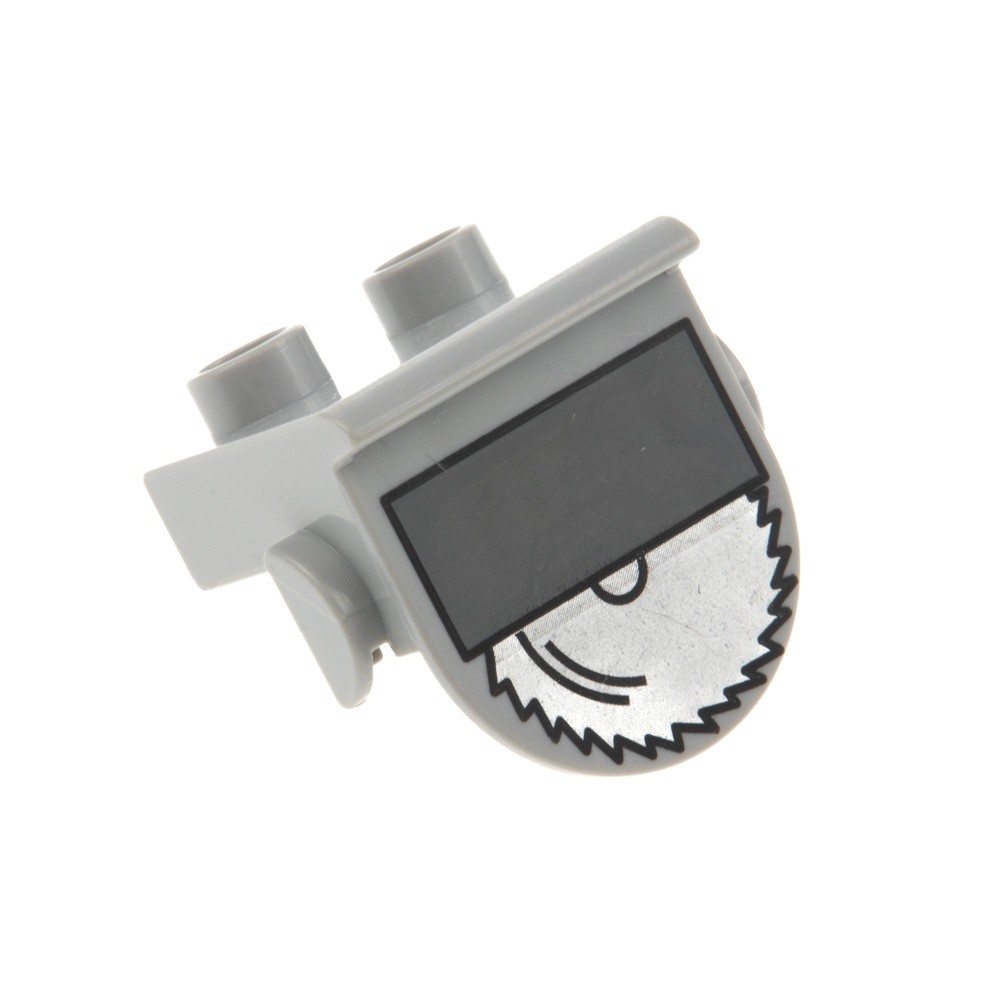 1x LEGO Duplo Motif Stone 1x2 Neu-Hell Grey Saw Half Construction Site 42236pb01