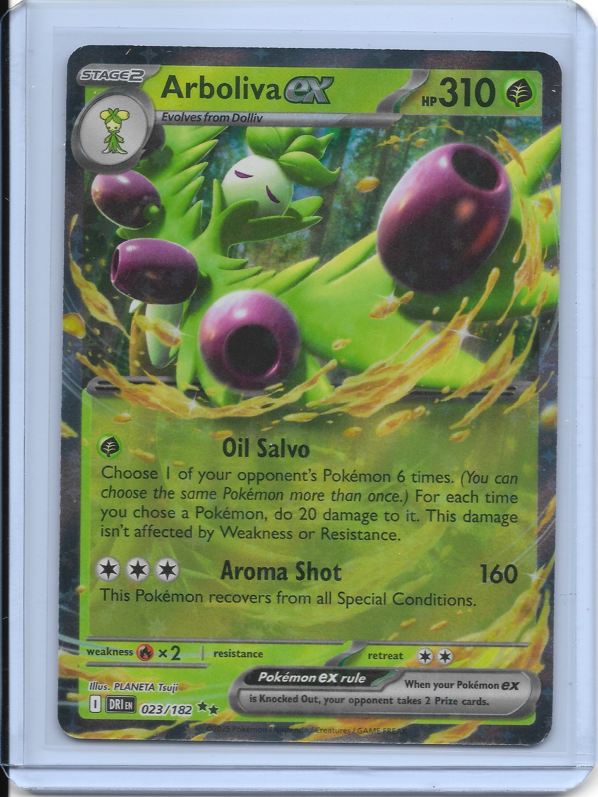 Pokemon Arboliva ex Destined Rivals #23/182 Holofoil Near Mint English
