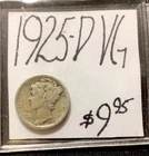 1925 D Mercury Silver Dime F+! ENN Coins