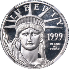 1999-W Platinum American Eagle $10 NGC PF70 Ultra Cameo Brown Label STOCK