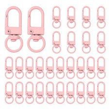 30pcs Metal Swivel Lobster Claw Clasp Keychain Buckle Clips Peach Pink