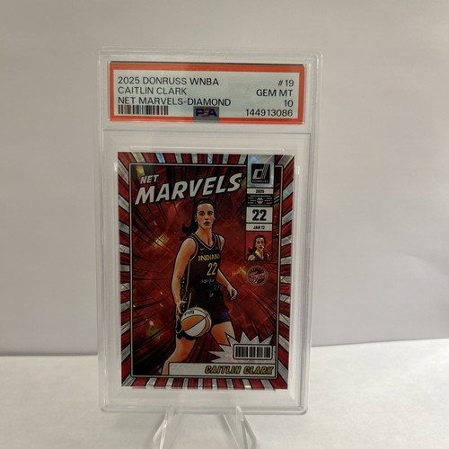 Caitlin Clark [Diamond] #19 2025 Panini Donruss WNBA Net Marvels card