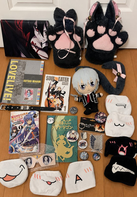 Anime Merch Lot Posters Manga Plush Cosplay FLCL Konosuba Soul Eater Love Live