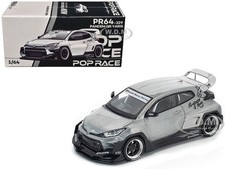 TOYOTA PANDEM GR YARIS RHD RAW METAL 1/64 DIECAST MODEL BY POP RACE PR640329