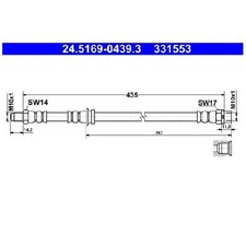 2x Bremsschlauch hinten für BMW X5 E70 F15 X6 E71 F16 24614689