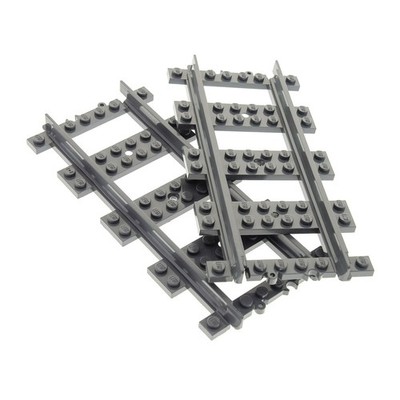2x Lego Eisenbahn Schiene gerade neu-dunkel grau Zug Gleis 60052 4279714 53401