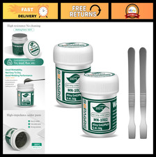 2 PCS No Clean Solder Paste 100G, Sn63/Pb37, 183 C Melting Point, SMD Repair