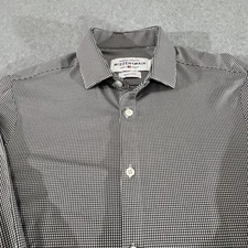 Mizzen+Main Shirt Men’s Medium Trim Fit Spinnaker Collection Black Check