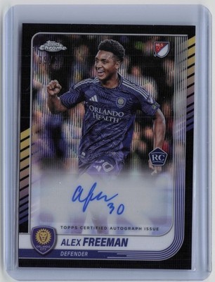 2025 Topps Chrome MLS #CA-FN Alex Freeman Chrome Autographs Black Refractor #/10