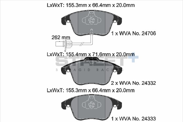 BremsbeläGe Audi A4 B8 Avant (8K5) 2.0 TDI Baujahr 06/08–12/15 Kw 88 PS 120 - Pa-image