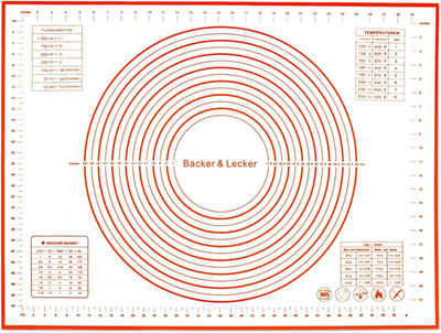 XXL Silikon Backmatte 60X80Cm Extra Rutschfeste Teigmatte Zum Ausrollen & Kneten