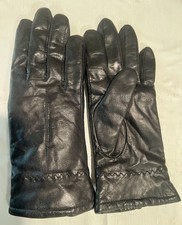black leather Wrist gloves Thinsulate Lined M womens