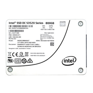 Intel (SSDSC2BB800G7) - 800GB DC S3520 (SFF 2.5in) SATA-III 6G SSD