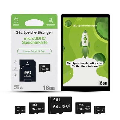 micro SD Speicherkarte Memory für Lenovo Tab M8 (4. Gen) 16 32 64 128 256 GB Top