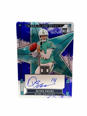 QUINN EWERS Rookie Auto 2025 Impeccable Stainless Stars Purple /49 Dolphins RC
