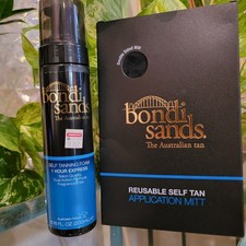 Bondi Sands 1 Hour Express Self Tanning Foam Dark Bronzer Tanner Mitt Set 6.76oz