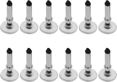 12 Pcs Silver Universal Stylus Replacement Tips,Universal Disc Tips Round Shape