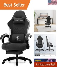 Gaming Chair, Computer Office Chair with Pocket Spring Cushion, Linkage Armre...