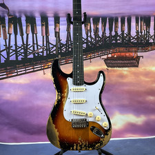 Handed Heavy Relics Sunburst Aged Electric Guitar Rosewood Fingerboard in stock