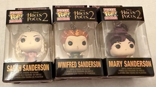 Disney "Hocus Pocus 2" Pocket Pop Keychains Mary, Winifred & Sarah Sanderson NEW