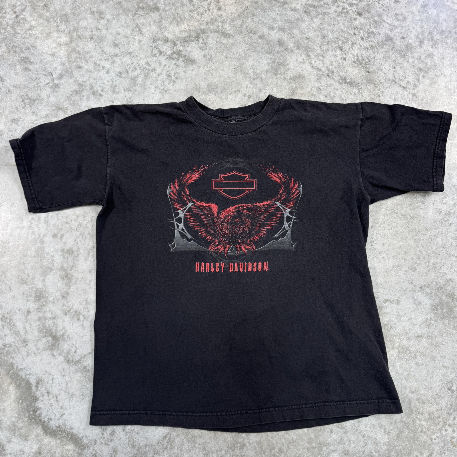 Vintage Harley-Davidson Shirt Mens Large El Paso Texas Eagle Motorcycle 90s