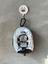 The North Face Mini Superpack Pouch Keyring Bag Accessory Ice Gray NWT NN2PR07L