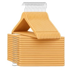 SET 30 GRUCCE DI LEGNO NATURALE BARRA PORTAPANTALONI APPENDIABITI SALVASPAZIO