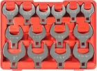 Jumbo Crowfoot Wrench Set 14Pc 1 2 Drive SAE 16 to Chrome Vanadium 14-Piece
