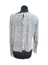 Cos Top Minimalist Knit Buttoned Knit Jumper L 16 Long Sleeves Polka Dots Dotted