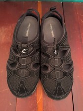 Easy Spirit Earthen Women's Comfort Walking Shoes 6 M Black Slingback Slip On