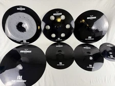 Obsidian Black Cymbals 7 Pack 10" Splash 14" Hi Hat 16" Crash 18" China 20" Ride