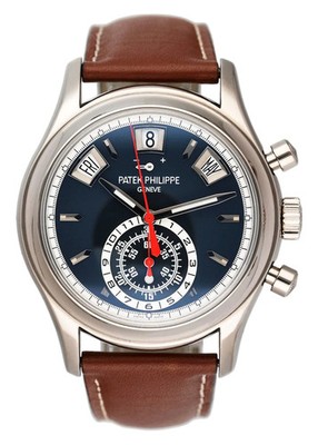 Patek Philippe Complications Annual Calendar 5960G Blue Dial Mens Watch Box Pape