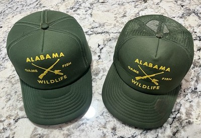 Vintage Foam Trucker Hat Alabama Wildlife/Game Warden SnapBack Green Made In USA