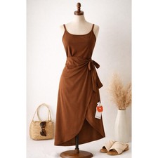 Cider, Camel color, women’s small, strappy with tie dress