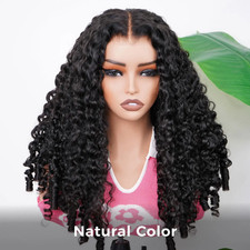 OQ HAIR 220 Density Full Burmese Curly 13X6 Lace Frontal Glueless Wigs Water Wa