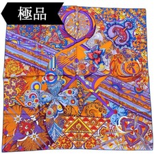 Hermes Carre 90 Silk Scarf L'Ivresse de l'Infini Multicolor Tag Authentic Japan