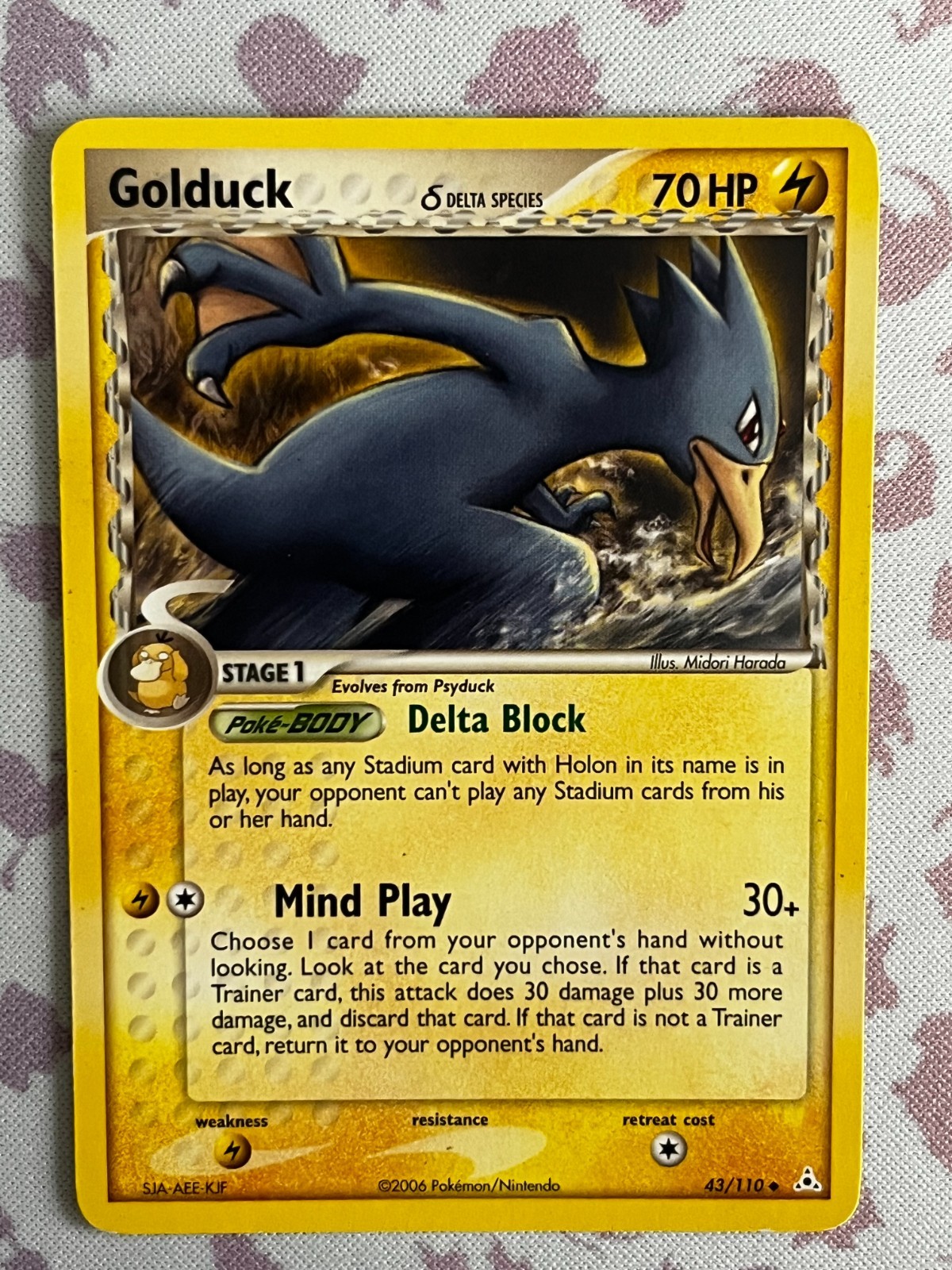 Pokémon TCG Golduck EX Holon Phantoms 43/110 Regular Uncommon LP-, MP+