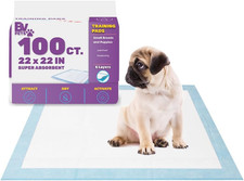 Puppy Pads Leak-Proof 100 Count 22"X 22" - Absorbent Pee Pads for Dogs with 6-La