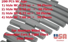 200 Pcs ASSORTMENT CLIP-ON WHEEL WEIGHT BALANCE MC STYLE 0.25 0.50 0.75 1.00 oz