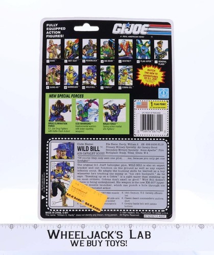 Figura de acción Wild Bill GI Joe 1991 Hasbro vintage NUEVA MOSC SELLADA - Imagen 3 de 4
