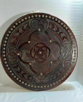 Christmas Medieval wooden Viking Celtic Scottish Targe Round Shield Larp