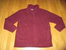 NEW MENS WEATHERPROOF ULTRA SOFT MAROON THERMA FLEECE FULL-ZIP SZ: MEDIUM, NWOT