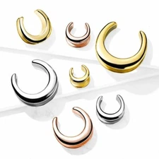 Saddle Spreader Plain Ear Plugs Surgical Steel 0ga-1in- Sold as Pair 