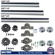 Complete Jackshaft Kit 5/8"X10" 12" 14" 16" 420 35 Chain Go Kart Mini bike