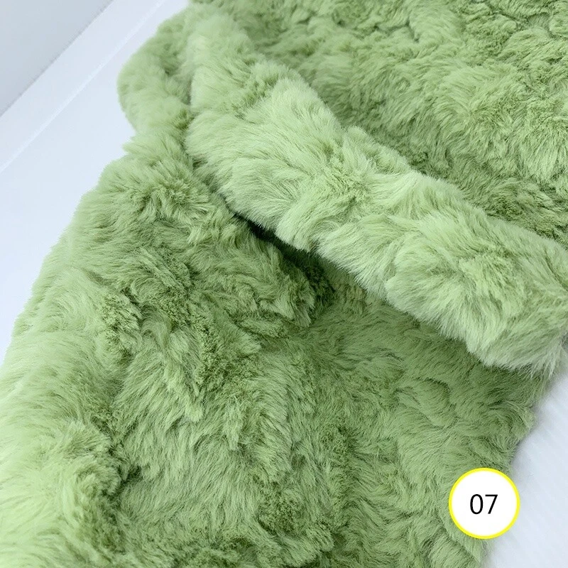 1pc Faux Rabbit Fur Fabric Fluffy Doll Curly Hair Material DIY Sewing 25 45CM - Image 4 of 4