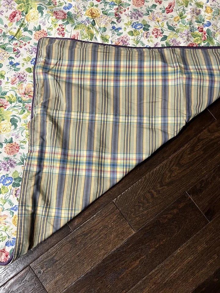 Custom Made TWIN Duvet Cover Cotton French Country Floral & Euro Sham EUC 2 Sets - Image 2 of 4