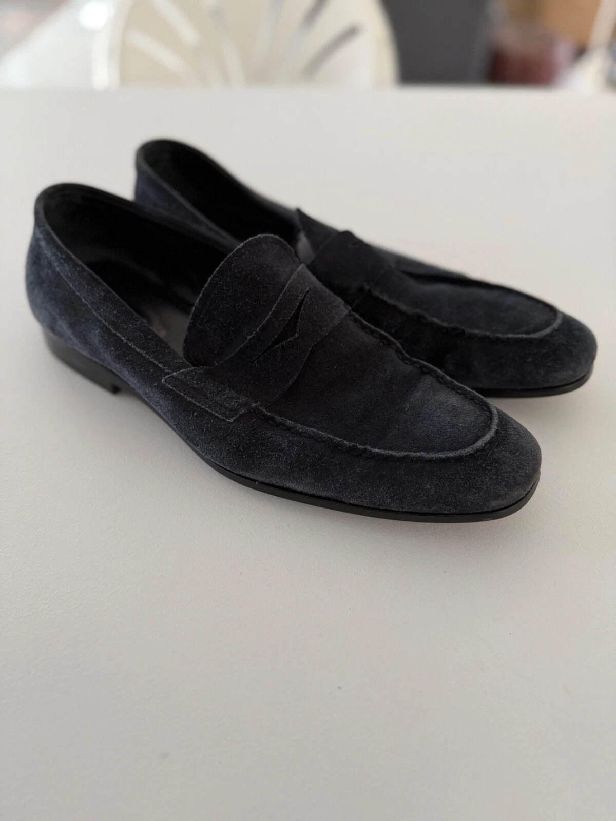 TOD’S Scarpe mocassino TOD'S Leggera blu scamosciato penny mocassino gomma